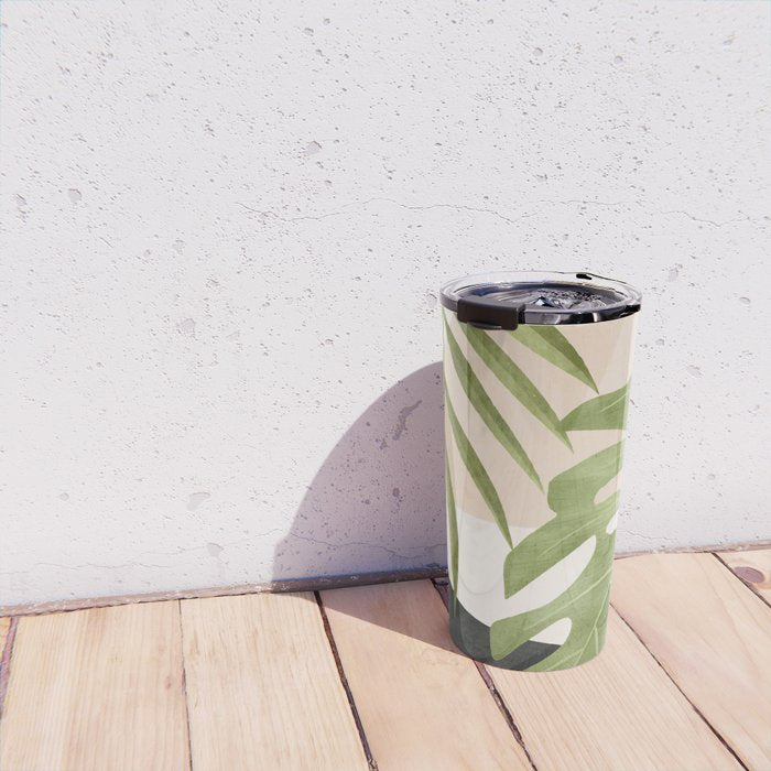 Abstract Art Tropical Leaves 21 Travel Mug Gallery Image 4