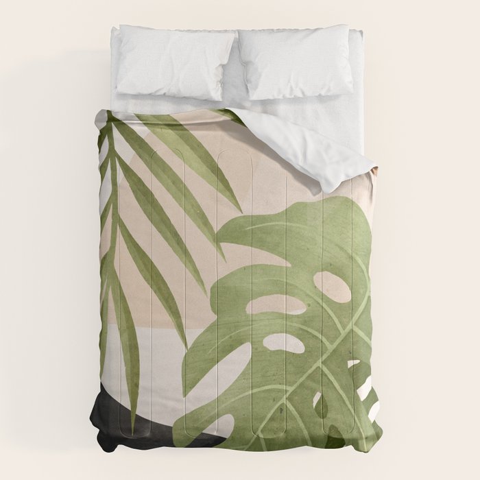 Abstract Art Tropical Leaves 21 Comforter Gallery Image 6