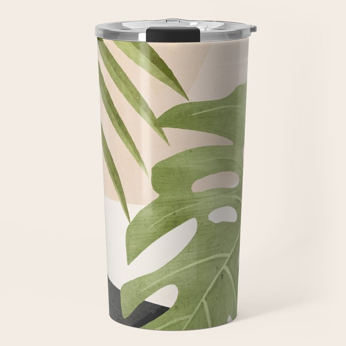 Abstract Art Tropical Leaves 21 Travel Mug Gallery Image 1
