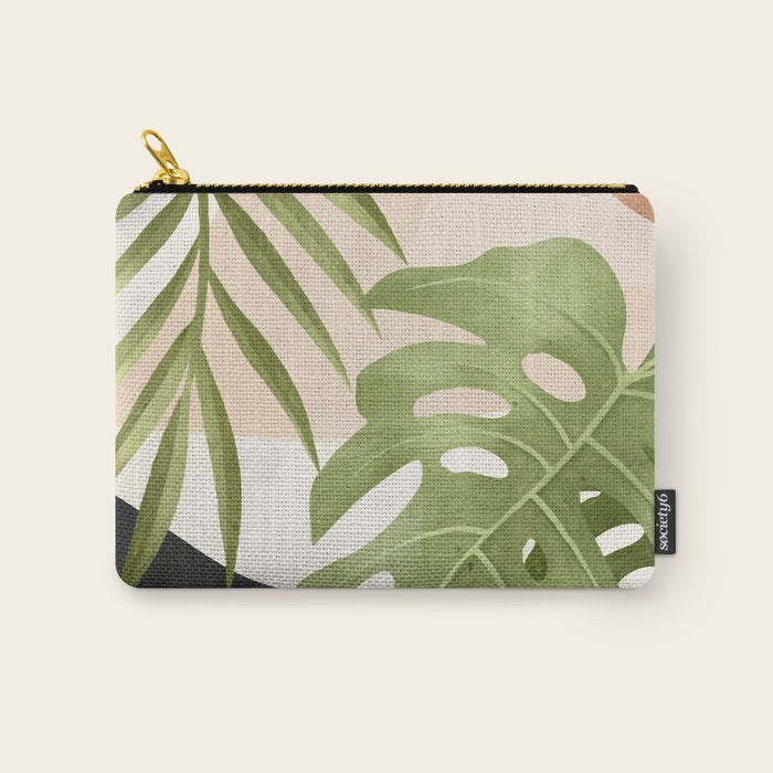 Abstract Art Tropical Leaves 21 Carry All Pouch Gallery Image 1