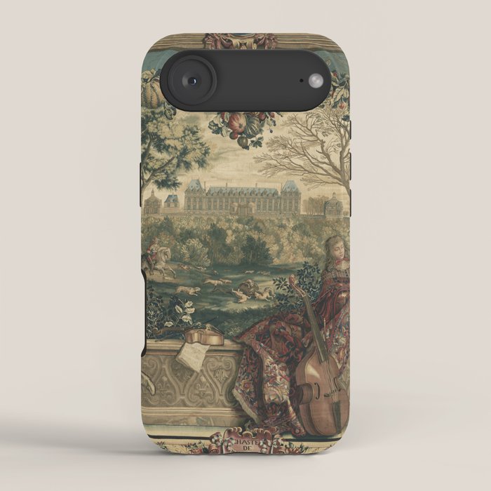 Antique 17th Century Chateau of Monceaux French Tapestry iPhone Case Gallery Image 2