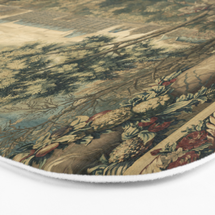 Antique 17th Century Chateau of Monceaux French Tapestry Bath Mat Gallery Image 3