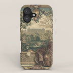 Antique 17th Century Chateau of Monceaux French Tapestry iPhone Case Gallery Image 1