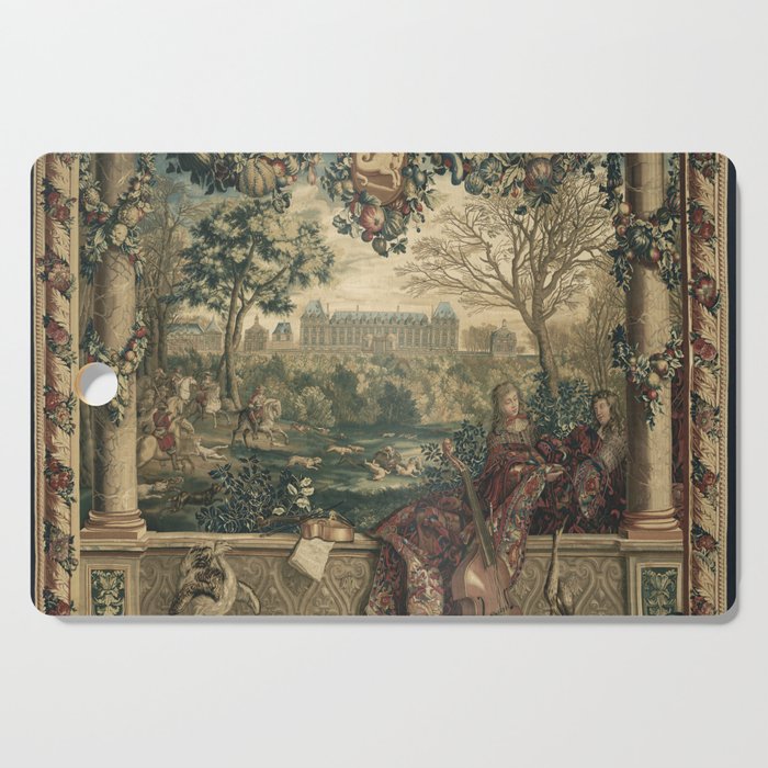 Antique 17th Century Chateau of Monceaux French Tapestry Cutting Board Gallery Image 1