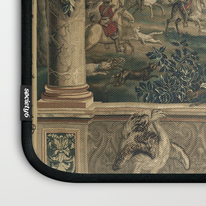 Antique 17th Century Chateau of Monceaux French Tapestry Laptop Sleeve Gallery Image 3