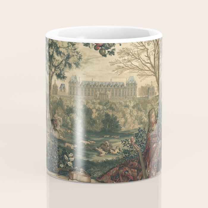 Antique 17th Century Chateau of Monceaux French Tapestry Coffee Mug Gallery Image 4