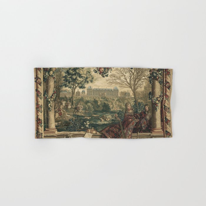 Antique 17th Century Chateau of Monceaux French Tapestry Bath Towel Gallery Image 1