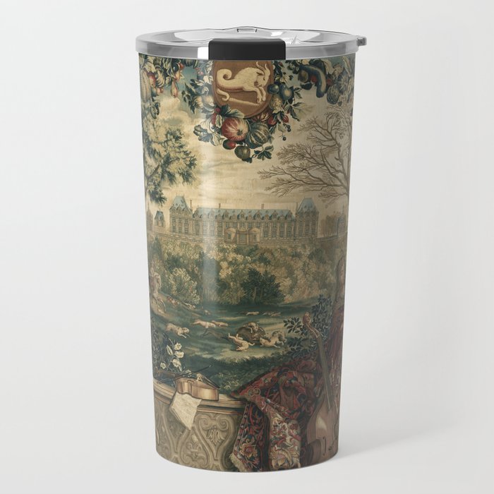 Antique 17th Century Chateau of Monceaux French Tapestry Travel Mug Gallery Image 1