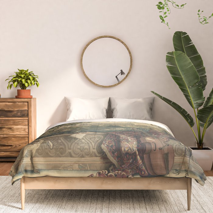 Antique 17th Century Chateau of Monceaux French Tapestry Comforter Gallery Image 3