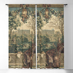 Antique 17th Century Chateau of Monceaux French Tapestry Window Curtain Gallery Image 5