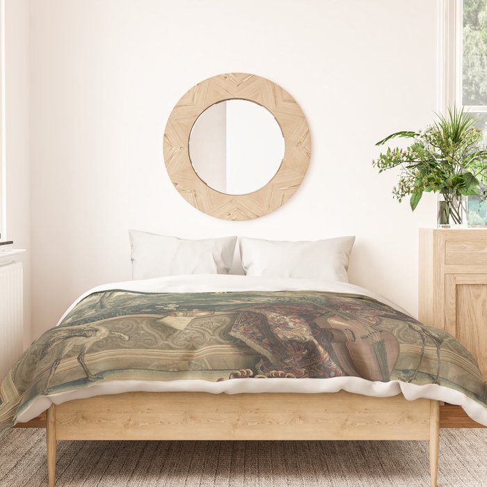 Antique 17th Century Chateau of Monceaux French Tapestry Duvet Cover Gallery Image 3