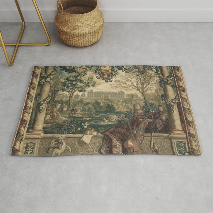 Antique 17th Century Chateau of Monceaux French Tapestry Rug Gallery Image 1
