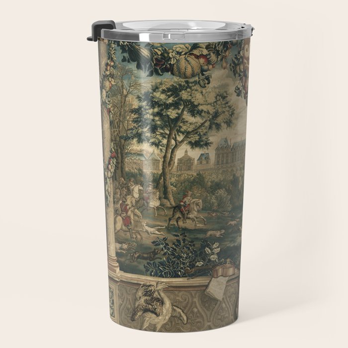 Antique 17th Century Chateau of Monceaux French Tapestry Travel Mug Gallery Image 3