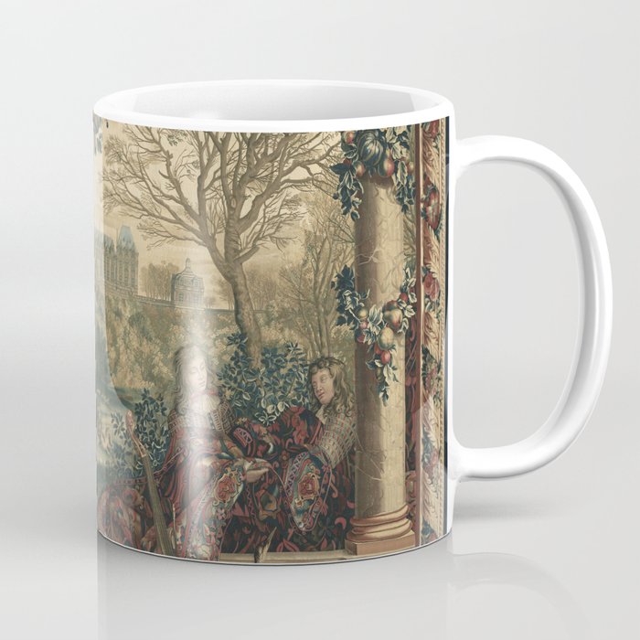 Antique 17th Century Chateau of Monceaux French Tapestry Coffee Mug Gallery Image 1