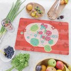 Sweet Strawberry Plant Friends in Red & Pink Cutting Board Gallery Image 2