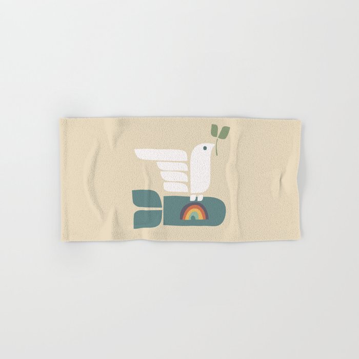 Peace dove and rainbow bomb Bath Towel Gallery Image 1
