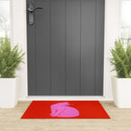 Pink Color Block Cat Welcome Mat Gallery Image 3