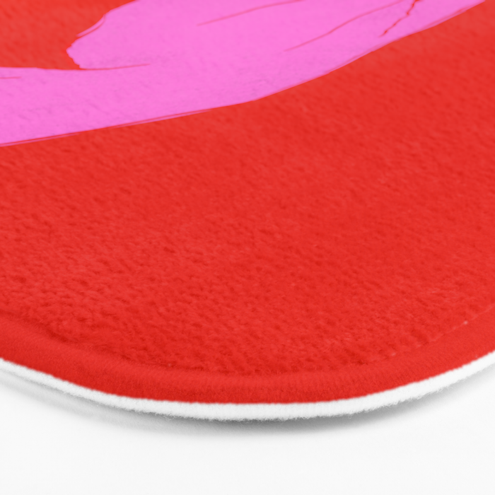 Pink Color Block Cat Bath Mat Gallery Image 3