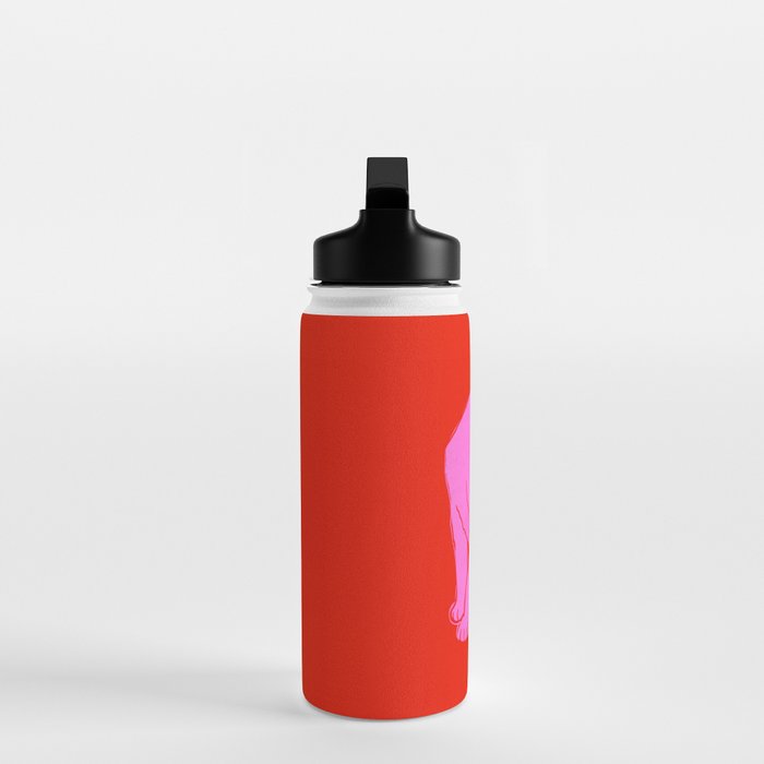Pink Color Block Cat Water Bottle Gallery Image 3