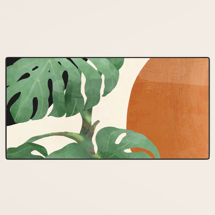 Tropical Leaves- Abstract Art  Desk Mat Gallery Image 3