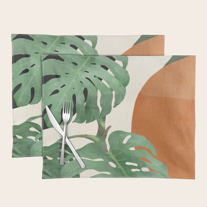 Tropical Leaves- Abstract Art  Placemat Gallery Image 1