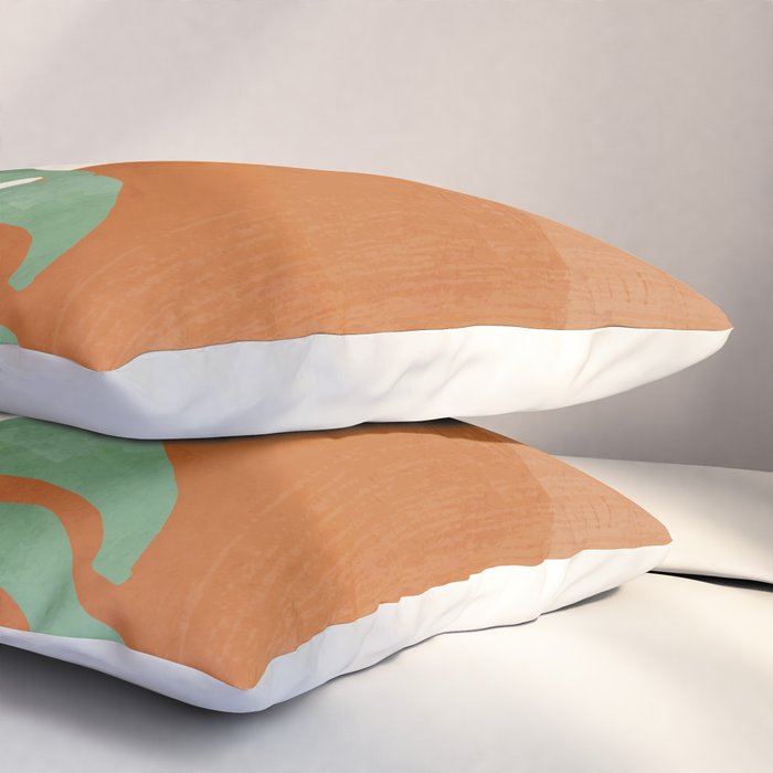 Tropical Leaves- Abstract Art  Pillow Sham Gallery Image 3