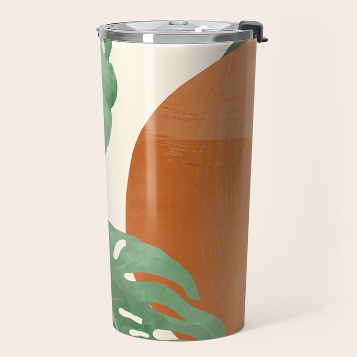 Tropical Leaves- Abstract Art  Travel Mug Gallery Image 2