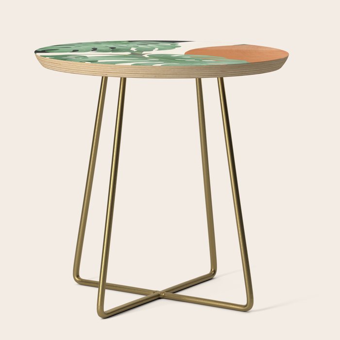 Tropical Leaves- Abstract Art  Side Table Gallery Image 1