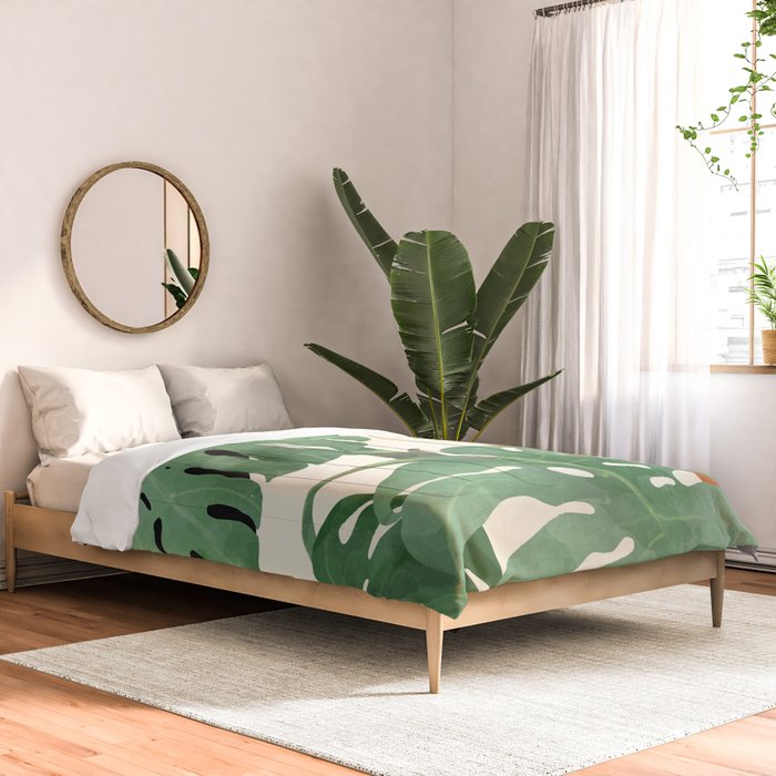 Tropical Leaves- Abstract Art  Comforter Gallery Image 2