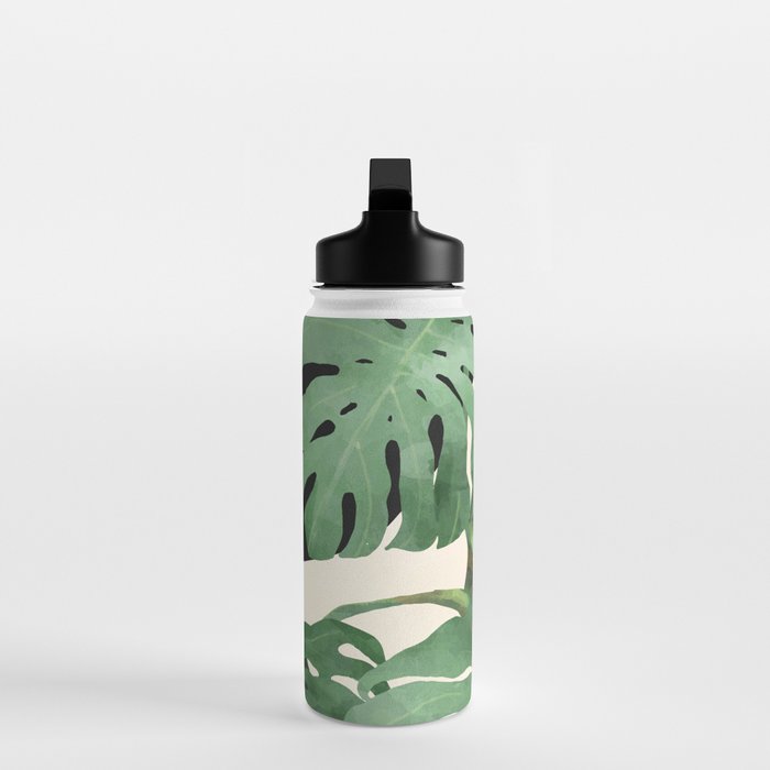 Tropical Leaves- Abstract Art  Water Bottle Gallery Image 3