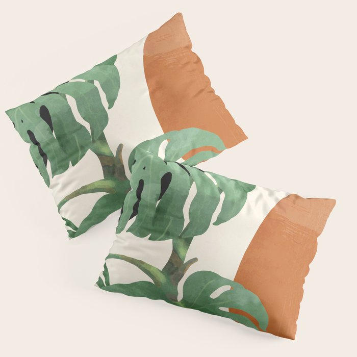 Tropical Leaves- Abstract Art  Pillow Sham Gallery Image 3