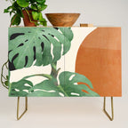 Tropical Leaves- Abstract Art  Credenza Gallery Image 1