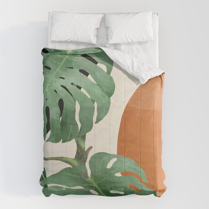 Tropical Leaves- Abstract Art  Comforter Gallery Image 1
