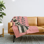 Pink Forest Raccoon Throw Blanket Gallery Image 1