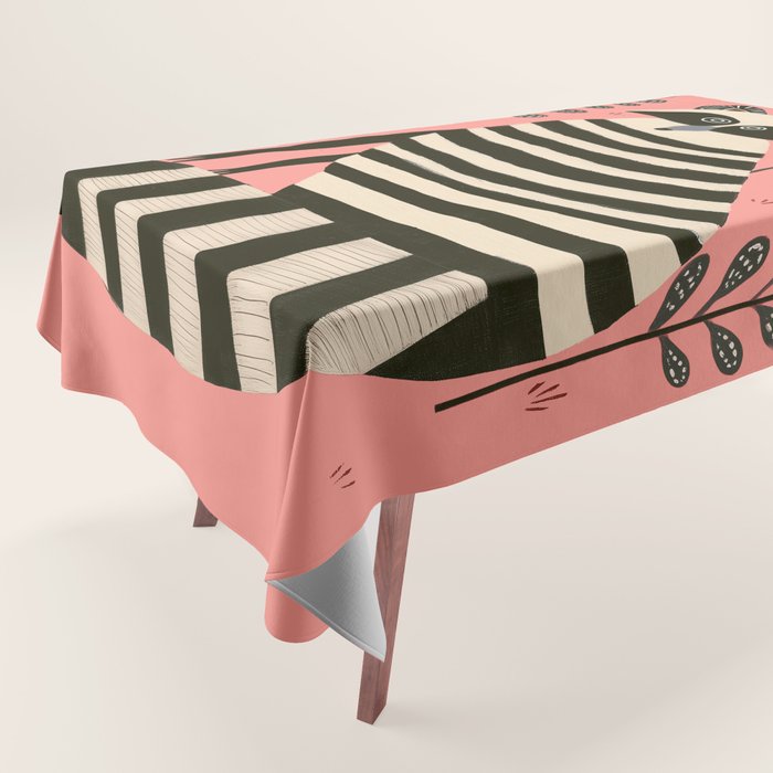 Pink Forest Raccoon Tablecloth Gallery Image 1