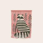 Pink Forest Raccoon Wall Hanging Gallery Image 1