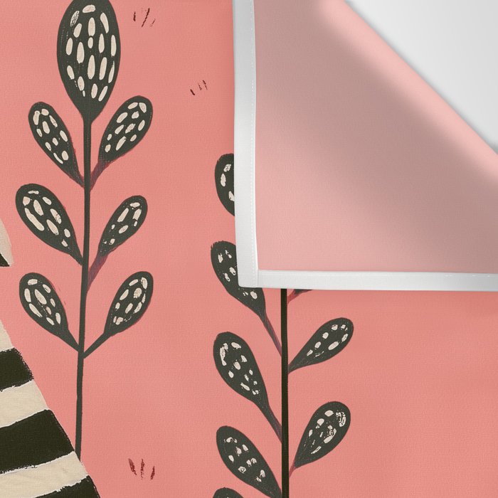 Pink Forest Raccoon Wall Tapestry Gallery Image 3