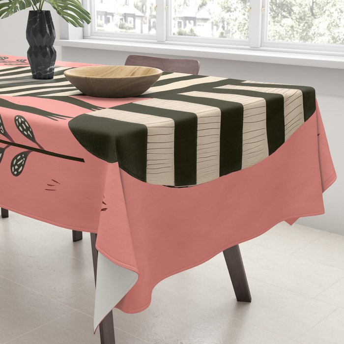 Pink Forest Raccoon Tablecloth Gallery Image 3