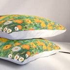 Gustav Klimt Flower Garden  vibrant Pillow Sham Gallery Image 3