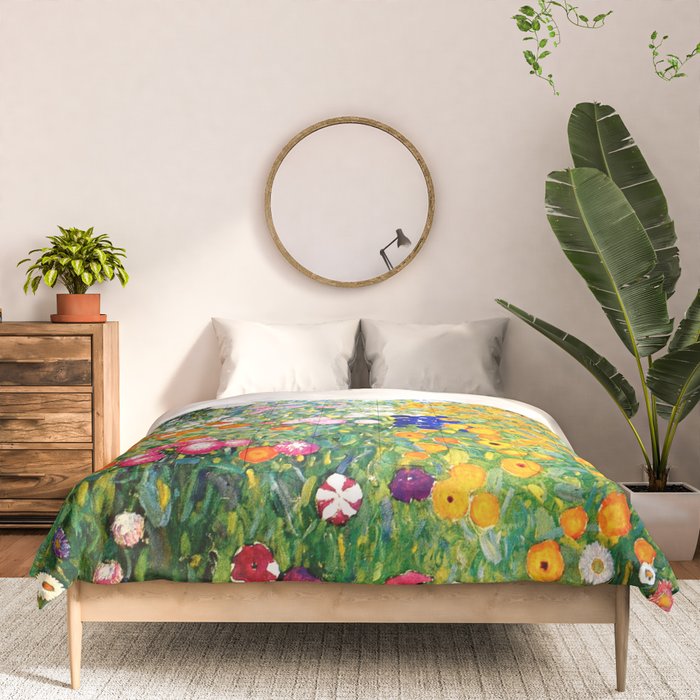 Gustav Klimt Flower Garden  vibrant Comforter Gallery Image 3