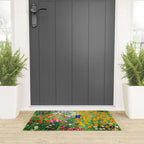 Gustav Klimt Flower Garden  vibrant Welcome Mat Gallery Image 3