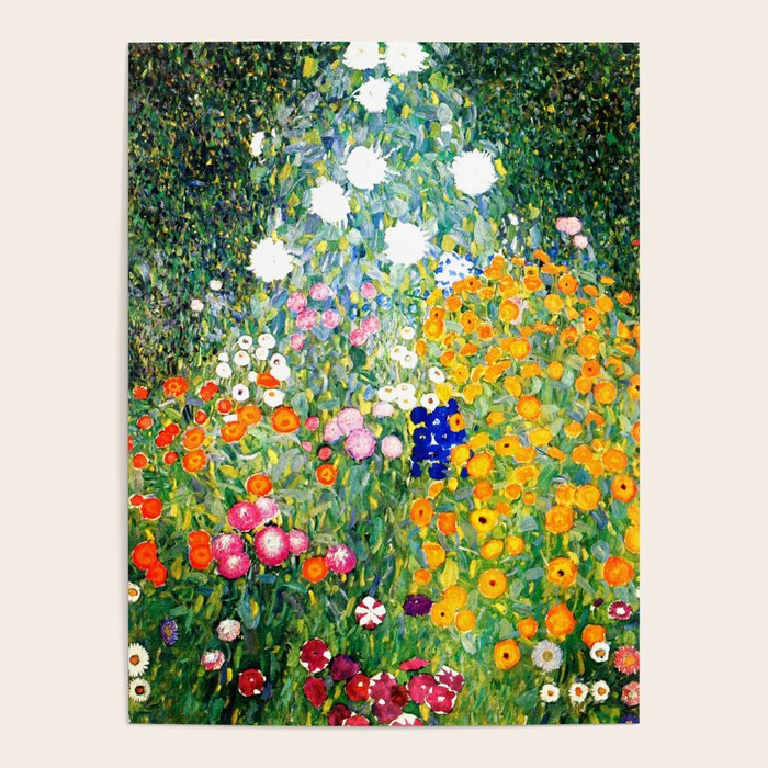 Gustav Klimt Flower Garden  vibrant Poster Gallery Image 4
