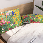 Gustav Klimt Flower Garden  vibrant Pillow Sham Gallery Image 2