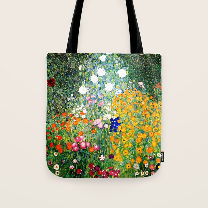Gustav Klimt Flower Garden  vibrant Tote Bag Gallery Image 1