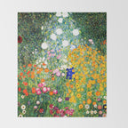 Gustav Klimt Flower Garden  vibrant Throw Blanket Gallery Image 2