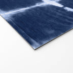 Shibori itajime indigo square pattern Welcome Mat Gallery Image 2