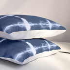 Shibori itajime indigo square pattern Pillow Sham Gallery Image 3