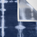 Shibori itajime indigo square pattern Wall Tapestry Gallery Image 3