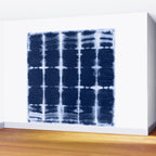Shibori itajime indigo square pattern Wall Mural Gallery Image 2