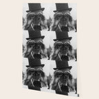 Derby Spectator watching ponies with opera glasses black and white photograph - photography - photographs Wallpaper Gallery Image 2